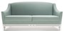 Casa Padrino Luxus Jugendstil 3er Sofa Mintgr�n / Wei� 185 x 90 x H. 96 cm - Luxus Qualit�t 