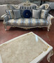 Casa Padrino Luxus Barock Sofa Grau / Mehrfarbig / Wei / Gold - Handgefertigtes Wohnzimmer Sofa mit elegantem Muster - Barock Wohnzimmer Mbel - Edel & Prunkvoll