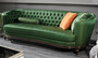 Casa Padrino Luxus Barock Sofa Gr�n / Braun / Silber - Handgefertigtes Wohnzimmer Sofa - Barock Wohnzimmer M�bel