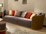 Casa Padrino Luxus Sofa Lila / Beige / Dunkelbraun / Gold - Wohnzimmer Sofa - Hotel Sofa - Luxus M�bel