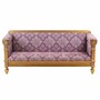 Casa Padrino Luxus Barock Sofa Lila / Antik Gold 231 cm - Barock Wohnzimmer M�bel