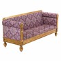 Casa Padrino Luxus Barock Sofa Lila / Antik Gold 231 cm - Barock Wohnzimmer M�bel
