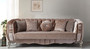 Casa Padrino Luxus Barock Sofa Rosa / Silber 235 x 103 x H. 82 cm - Barockstil Wohnzimmer Sofa mit dekorativen Kissen - Barock Wohnzimmer M�bel