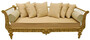Casa Padrino Luxus Barock Sofa Gold 212 x 87 x H. 77 cm - Handgeschmiedetes Schmiedeeisen Sofa mit Kissen - Wohnzimmer Sofa - Garten Sofa - Terrassen Sofa - Barock M�bel 
