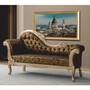 Casa Padrino Luxus Barock Sofa Linke Seite Gold / Schwarz / Silber 210 cm - Barock M�bel