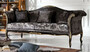 Casa Padrino Luxus Barock Sofa Grau / Schwarz / Gold - Edles Wohnzimmer Sofa mit elegantem Muster - Barock M�bel - Luxus Qualit�t - Made in Italy