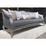 Casa Padrino Luxus Barock Sofa Hellblau / Silber 225 cm - Barockstil Wohnzimmer M�bel