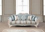 Casa Padrino Luxus Barock Wohnzimmer Sofa mit dekorativen Kissen T�rkis / Creme / Bronze 232 x 87 x H. 96 cm - Wohnzimmerm�bel im Barockstil