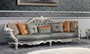 Casa Padrino Luxus Barock Sofa Dunkelt�rkis / Gold / Silber 310 x 99 x H. 113 cm - Prunkvolles Chesterfield Wohnzimmer Sofa im Barockstil