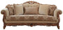 Casa Padrino Luxus Barock Sofa Beige / Braun - Prunkvolles Wohnzimmer Sofa mit elegantem Muster - Barock Wohnzimmer M�bel 
