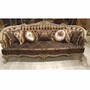 Casa Padrino Luxus Barock Wohnzimmer Sofa Schwarz / Grau / Gold 241 cm - Barock M�bel