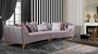 Casa Padrino Luxus Barock Sofa Rosa / Silber / Gold - Gebogenes Wohnzimmer Sofa - Hotel Sofa - Luxus Barock Wohnzimmer & Hotel M�bel - Edel & Prunkvoll