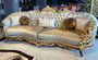 Casa Padrino Luxus Barock Sofa Silber / Braun / Gold - Prunkvolles Barockstil Wohnzimmer Sofa - Barock Wohnzimmer M�bel