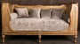 Casa Padrino Luxus Barock Sofa mit Kissen Braun / Taupe 187 x 89 x H. 103 cm - Handgefertigtes Sofa im Antik Stil - Wohnzimmer M�bel
