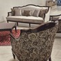 Casa Padrino Luxus Barock Samt Sofa Grau / Rotbraun / Gold 235 cm - Barockstil Wohnzimmer M�bel
