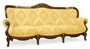 Casa Padrino Luxus Barock Sofa Gelb / Braun 240 cm - Barockstil Wohnzimmer M�bel 