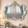 Casa Padrino Luxus Barock Spiegel Silber 133 cm - Barockstil Wandspiegel - Made in Italy