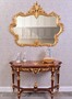 Casa Padrino Luxus Barock Spiegel Gold 133 cm - Barockstil Wandspiegel - Made in Italy