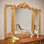 Casa Padrino Luxus Barock Schminktisch Spiegel Gold 135 x H. 113 cm - Made in Italy