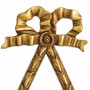 Casa Padrino Luxus Barock Mahagoni Spiegel Antik Gold H. 111 cm - Barockstil Wandspiegel - Barock M�bel