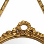 Casa Padrino Luxus Barock Mahagoni Spiegel Antik Gold H. 111 cm - Barockstil Wandspiegel - Barock M�bel