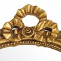 Casa Padrino Luxus Barock Mahagoni Spiegel Antik Gold H. 111 cm - Barockstil Wandspiegel - Barock M�bel