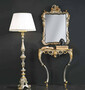 Casa Padrino Luxus Barock Spiegelkonsole Silber / Gold - Prunkvolle Barock Konsole mit Wandspiegel - Barock Hotel & Schlo� M�bel - Luxus Qualit�t - Made in Italy