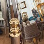 Casa Padrino Luxus Barock Standspiegel Silber / Gold H. 165 cm - Schwenkbarer Spiegel - Barock M�bel - Made in Italy