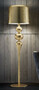 Casa Padrino Luxus Art Deco Stehleuchte Gold  50 x H. 180 cm - Runde Art Deco Stehlampe mit Aluminium Lampenschirm - Luxus Stehleuchten - Luxus Qualit�t - Made in Italy