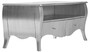 Casa Padrino Luxus Barock TV Schrank Silber - Handgefertigtes Massivholz Sideboard mit 2 Schubladen - Luxus M�bel im Barockstil - Barock M�bel - Barock Einrichtung - Edel & Prunkvoll