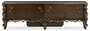 Casa Padrino Luxus Barock TV Schrank Braun / Gold - Prunkvolles Massivholz Sideboard mit 4 T�ren - Wohnzimmer M�bel im Barockstil - Barock M�bel - Edel & Prunkvoll