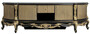 Casa Padrino Luxus Barock TV Schrank Schwarz / Gold - Prunkvolles Massivholz Sideboard mit 4 T�ren und Schublade - Barock Wohnzimmer M�bel