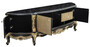 Casa Padrino Luxus Barock TV Schrank Schwarz / Gold - Prunkvolles Massivholz Sideboard mit 4 T�ren und Schublade - Barock Wohnzimmer M�bel