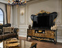 Casa Padrino Luxus Barock TV Schrank Braun / Schwarz / Gold 180 x 50 x H. 190 cm - Prunkvolles Massivholz Sideboard - Barock Wohnzimmer M�bel