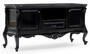 Casa Padrino Luxus Barock TV Schrank Schwarz - Prunkvolles Massivholz Sideboard mit 2 T�ren und Schublade - Wohnzimmer M�bel im Barockstil - Barock M�bel - Edel & Prunkvoll