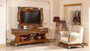 Casa Padrino Luxus Barock TV Schrank  Braun / Bronzefarben - Prunkvolles Wohnzimmer Sideboard mit R�ckwand - Barock Wohnzimmer M�bel - Edel & Prunkvoll