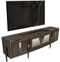 Casa Padrino Luxus Barock TV Schrank Dunkelbraun / Gold 235 cm - Barock M�bel