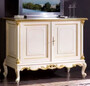 Casa Padrino Luxus Barock Sideboard Wei� / Gold - Handgefertigter Massivholz Schrank mit 2 T�ren - Luxus M�bel im Barockstil - Luxus Qualit�t - Made in Italy