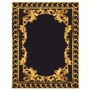 Casa Padrino Luxus Barock Wollteppich Schwarz / Gold - Verschiedene Gr��en 