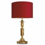 Casa Padrino Luxus Barock Tischleuchte Antik Gold / Rot H. 83,5 cm - Barock Schreibtischleuchte