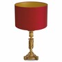 Casa Padrino Luxus Barock Tischleuchte Antik Gold / Rot H. 83,5 cm - Barock Schreibtischleuchte