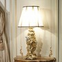 Casa Padrino Luxus Barock Tischleuchte Gold / Silber / Wei� H. 85 cm - Made in Italy