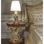 Casa Padrino Luxus Barock Tischleuchte Gold / Silber / Wei� H. 85 cm - Made in Italy