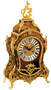 Casa Padrino Luxus Barock Tischuhr Braun / Mehrfarbig / Gold - Prunkvolle Barockstil Uhr - Handgeschnitzte Barock Schreibtischuhr - Luxus Qualit�t - Made in Italy