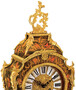 Casa Padrino Luxus Barock Tischuhr Braun / Mehrfarbig / Gold - Prunkvolle Barockstil Uhr - Handgeschnitzte Barock Schreibtischuhr - Luxus Qualit�t - Made in Italy