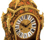 Casa Padrino Luxus Barock Tischuhr Braun / Mehrfarbig / Gold - Prunkvolle Barockstil Uhr - Handgeschnitzte Barock Schreibtischuhr - Luxus Qualit�t - Made in Italy