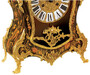 Casa Padrino Luxus Barock Tischuhr Braun / Mehrfarbig / Gold - Prunkvolle Barockstil Uhr - Handgeschnitzte Barock Schreibtischuhr - Luxus Qualit�t - Made in Italy