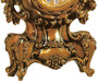 Casa Padrino Luxus Barock Tischuhr Braun / Gold - Prunkvolle Barockstil Uhr - Handgeschnitzte Barock Schreibtischuhr - Luxus Qualit�t - Made in Italy
