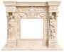 Casa Padrino Luxus Barock Marmor Kaminumrandung Hellbeige 190 x H. 160 cm - Prunkvolle Barockstil M�bel - Barock Hotel & Wohnzimmer Interior 