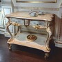 Casa Padrino Luxus Barock Servierwagen Creme / Wei� / Gold - Barockstil Hotel M�bel - Made in Italy 